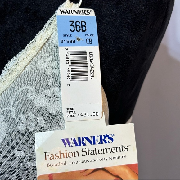Bundle (3) Vintage Warners Lace Bra Size 36B - Picture 4 of 9